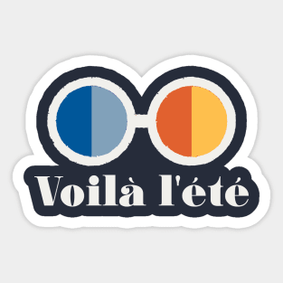 Voila l'ete - Here comes the summer (white) Sticker